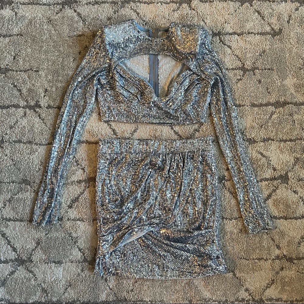 Sequin Skirt Set - image 3